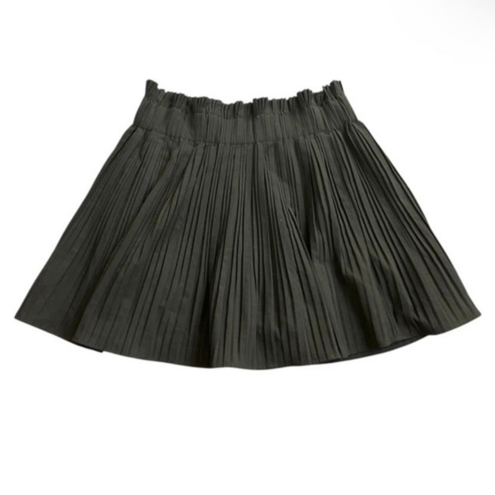 Zara Cute Black Skirt Plain Black Simple Classy Pleated Mini Jupe Large